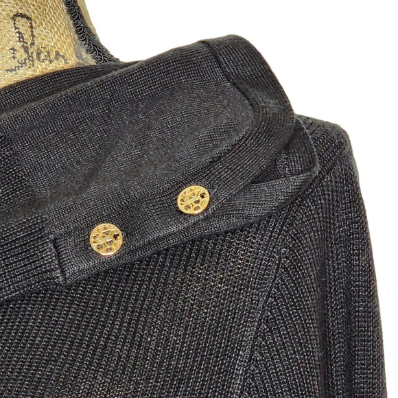 Calvin Klein Womens Crochet Ribbed Long Sleeve Sweater Button Accents Size 1X - Picture 11 of 12